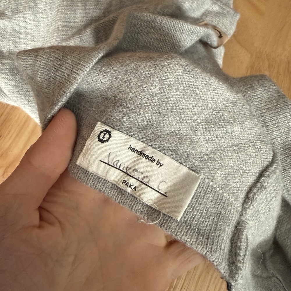 PAKA The Original Crew Sweater Unisex Sz S Gray Royal Alpaca 65% - Picture 8 of 8